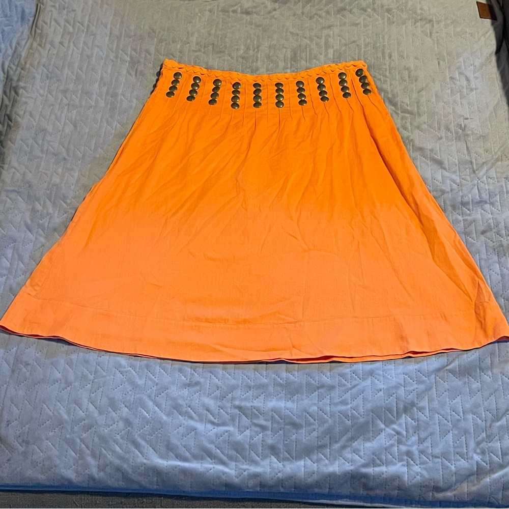 Tory Burch skirt womens 10 NWT orange‎